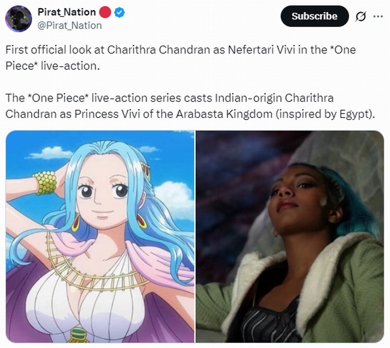 《海贼王》真人剧黑皮薇薇公主引争议：太正确了封面图